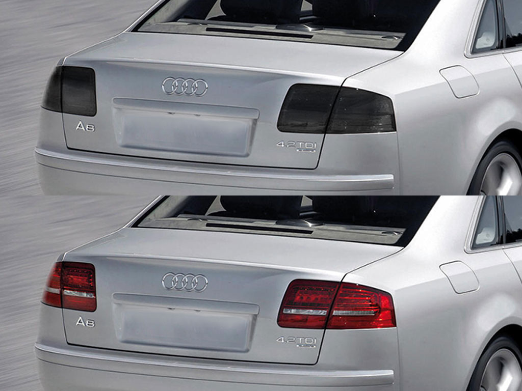 Audi A8 2005-2010 Before and After Smoked Taillights