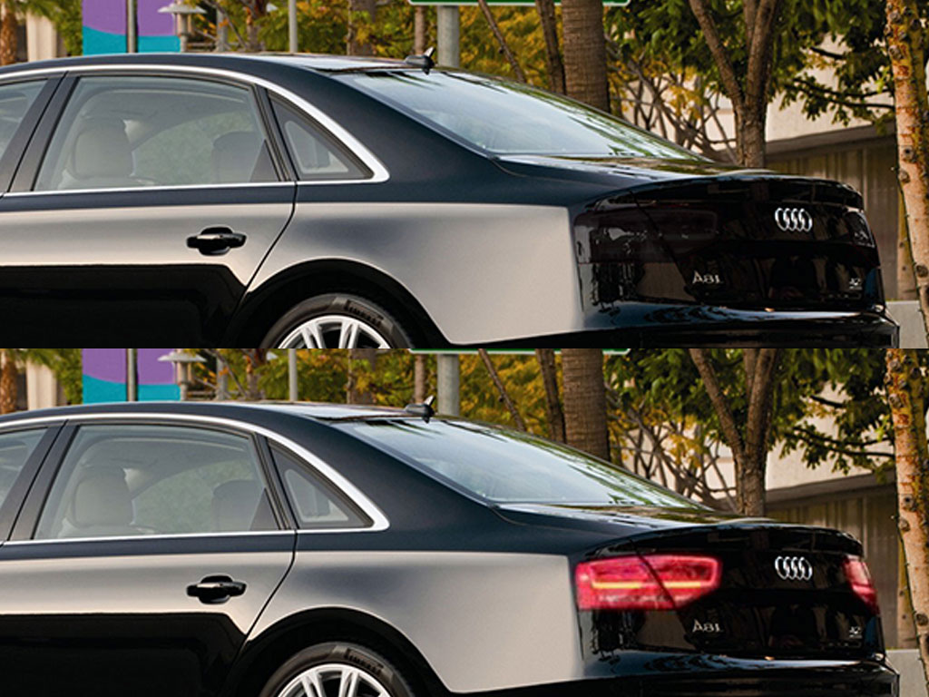 Audi A8 2011-2014 Before and After Smoked Taillights