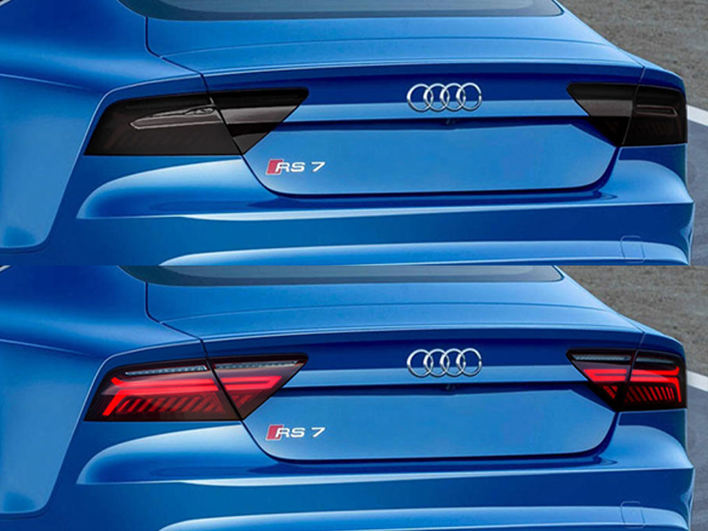 Audi RS7 2016-2018 Before and After Smoked Taillights