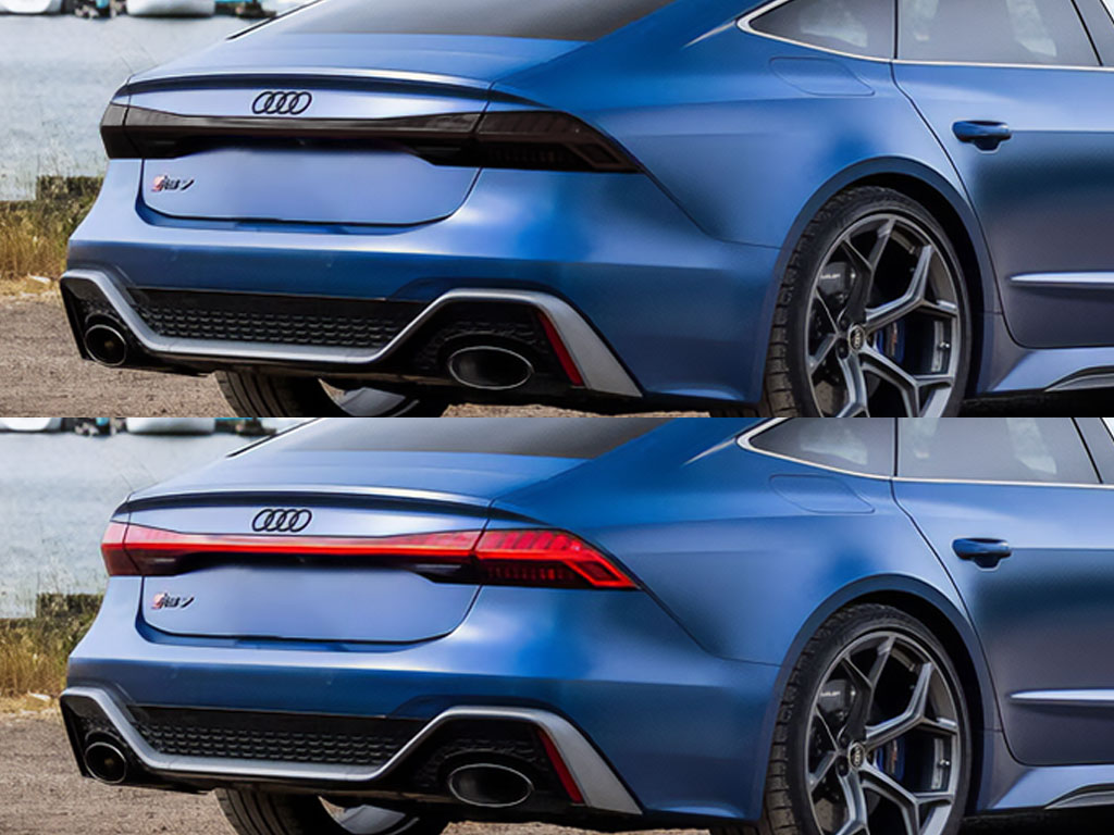 Audi RS 7 2020-2025 Before and After Smoked Taillights