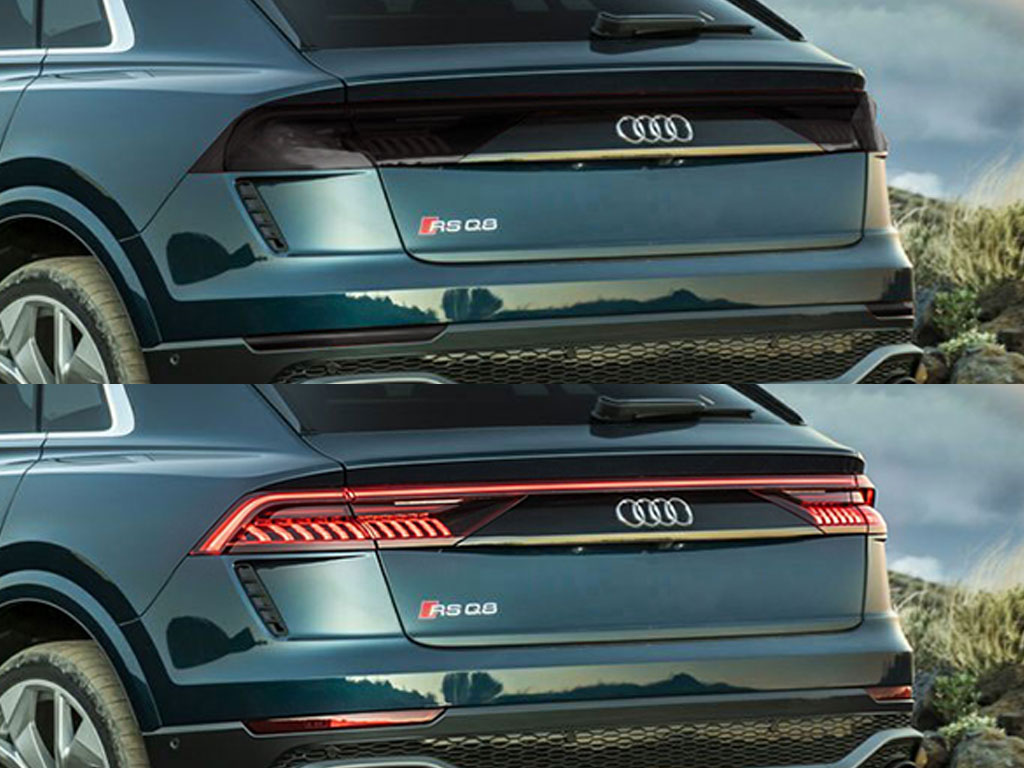 Audi RS Q8 2020-2025 Before and After Smoked Taillights