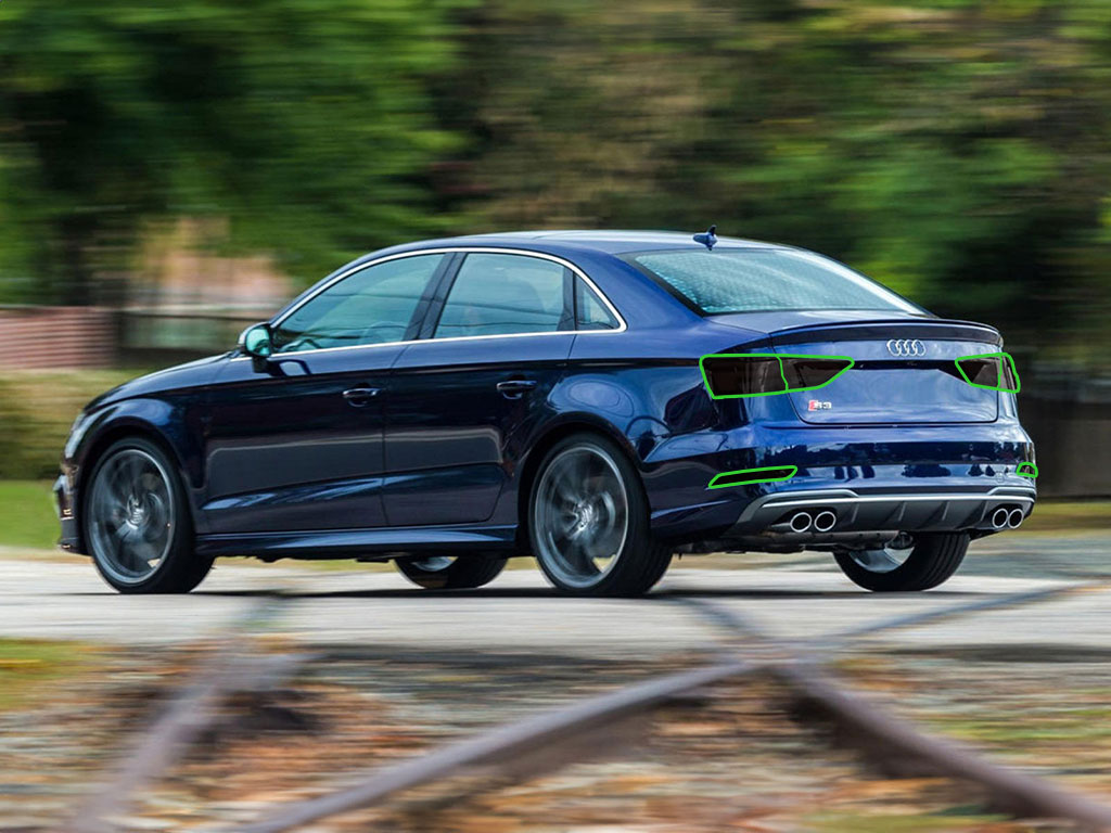 Audi S3 2015-2019 Tail Light Tint Installation Points