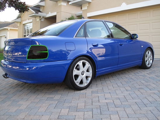 Audi S4 Sedan 2000-2002 Tail Light Tint Installation Points