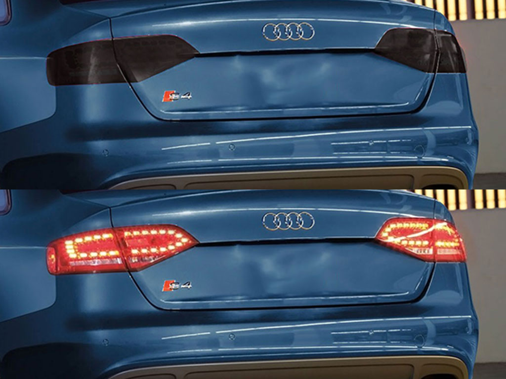 Audi S4 Sedan 2009-2012 Before and After Smoked Taillights