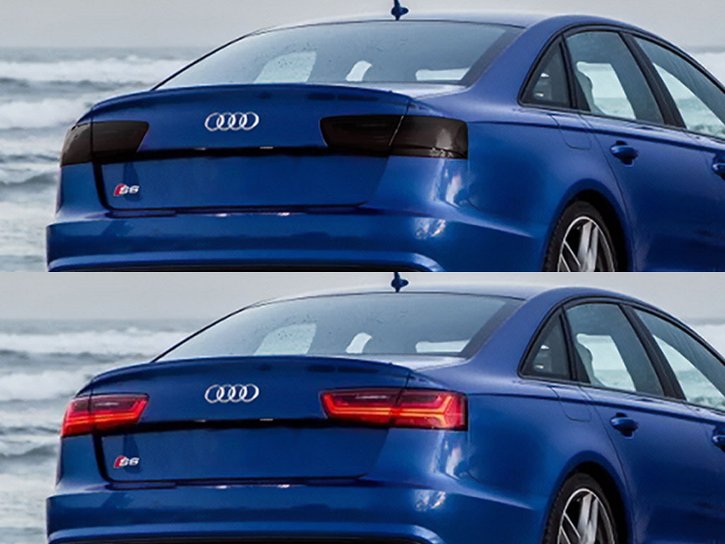 Audi S6 2013-2015 Before and After Smoked Taillights