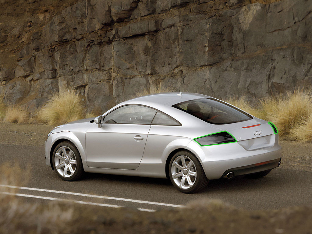 Audi TT 2000-2007 Tail Light Tint Installation Points