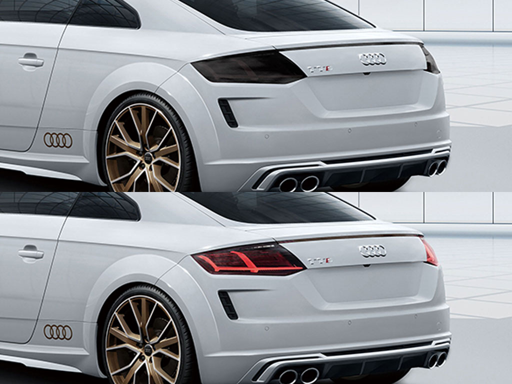 Audi TTS 2019-2020 Before and After Smoked Taillights