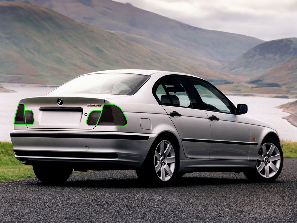 BMW 3-Series Sedan 1999-2005 Tail Light Tint Installation Points