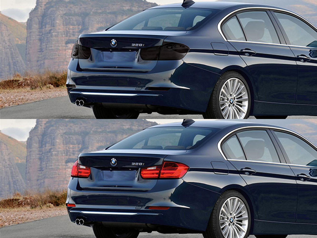 BMW 3-Series Sedan 2009-2011 Before and After Smoked Taillights