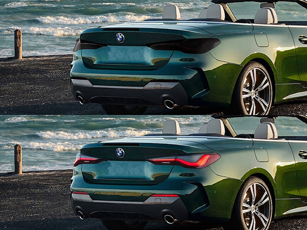 BMW 4-Series 2021-2024 Before and After Smoked Taillights