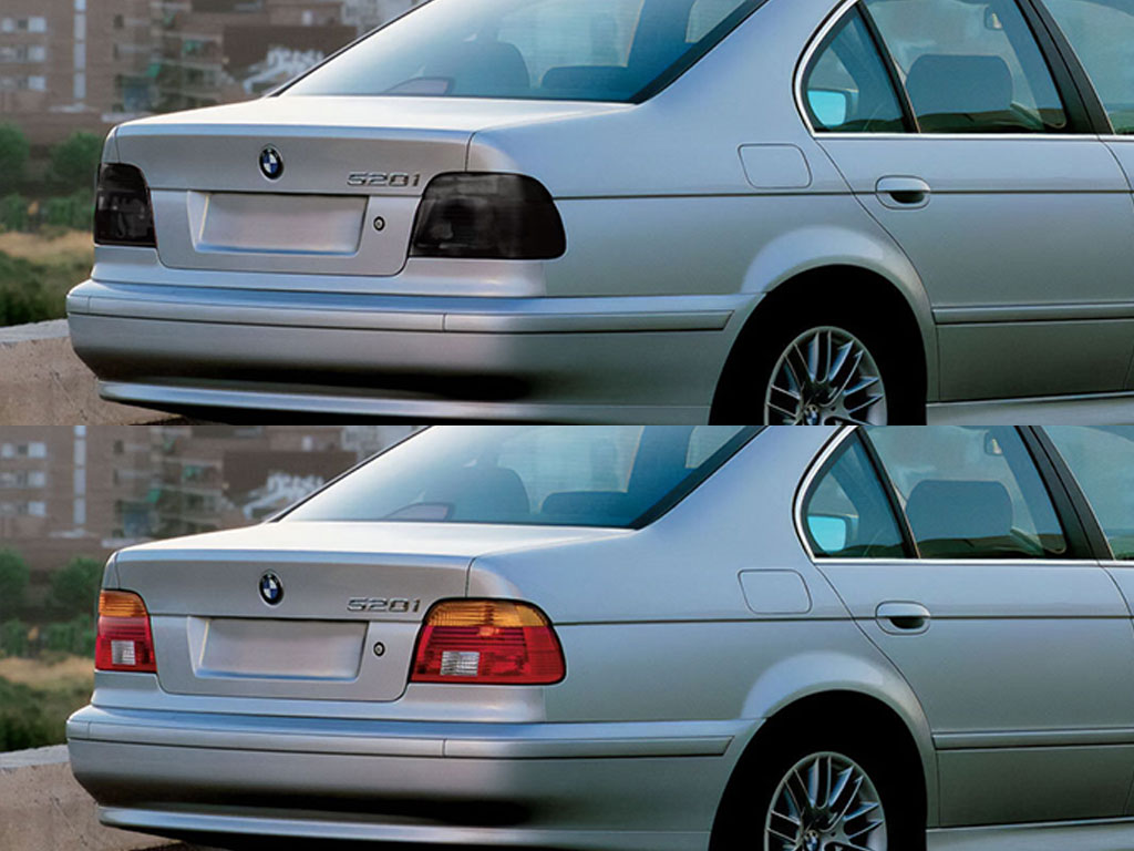 BMW 5-Series Sedan 1997-2001 Before and After Smoked Taillights