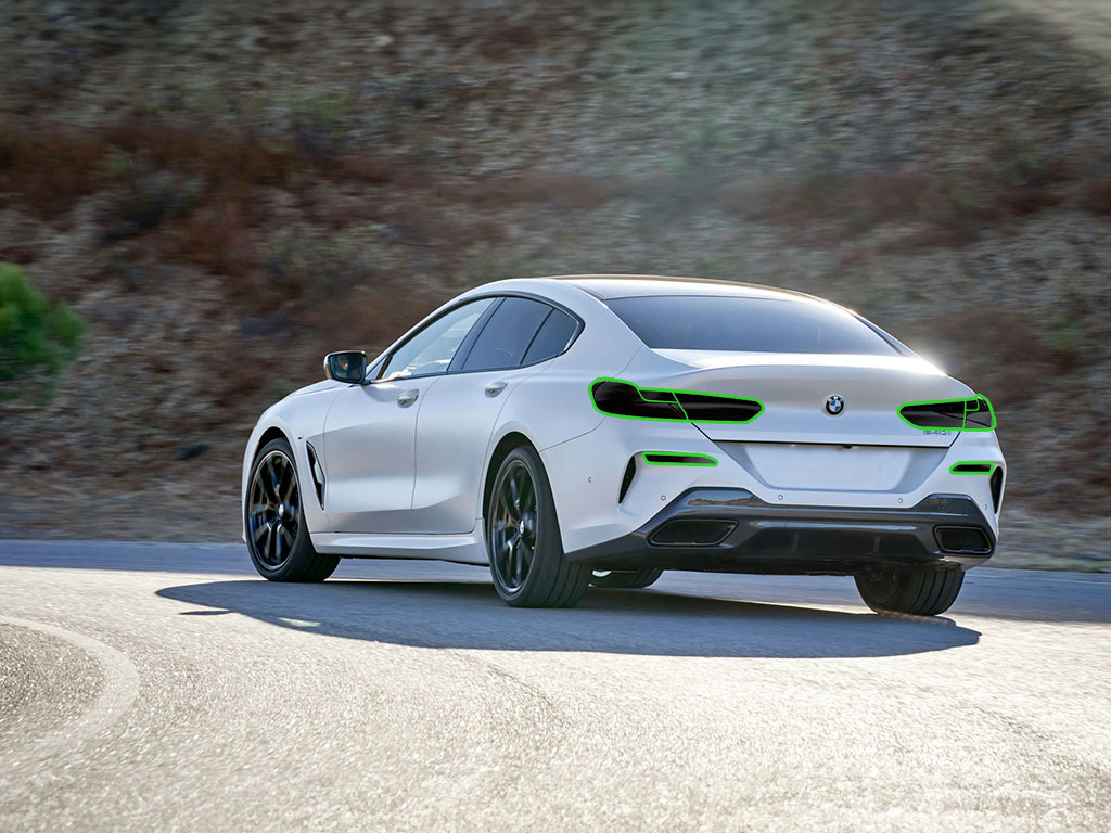 BMW 8-Series 2019-2024 Tail Light Tint Installation Points