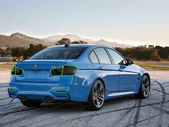 BMW M3 2016-2018 Tail Light Tint Installation Points