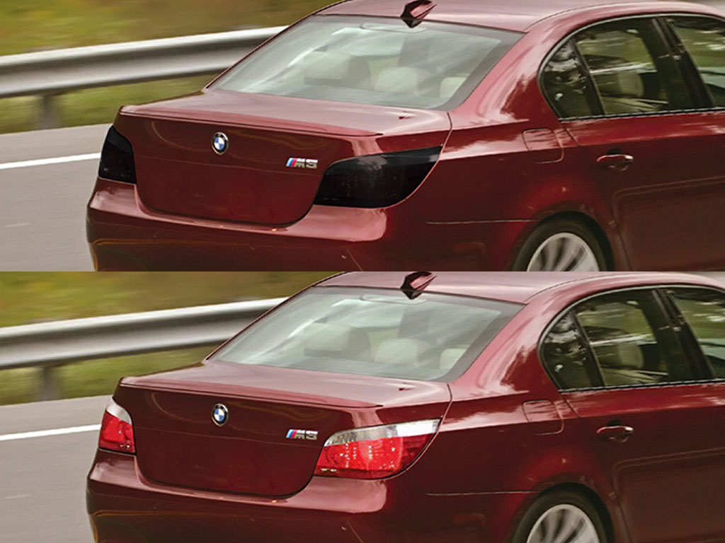 BMW M5 Sedan 2006-2010 Before and After Smoked Taillights