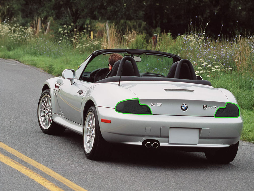 BMW Z3 2000-2002 Tail Light Tint Installation Points