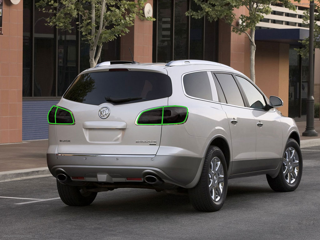 Buick Enclave 2008-2012 Tail Light Tint Installation Points