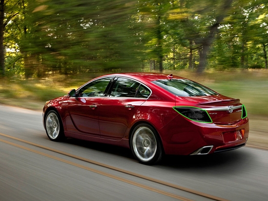 Buick Regal 2011-2013 Tail Light Tint Installation Points