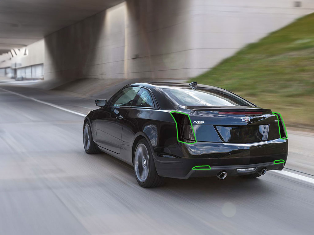 Cadillac ATS 2013-2019 Tail Light Tint Installation Points