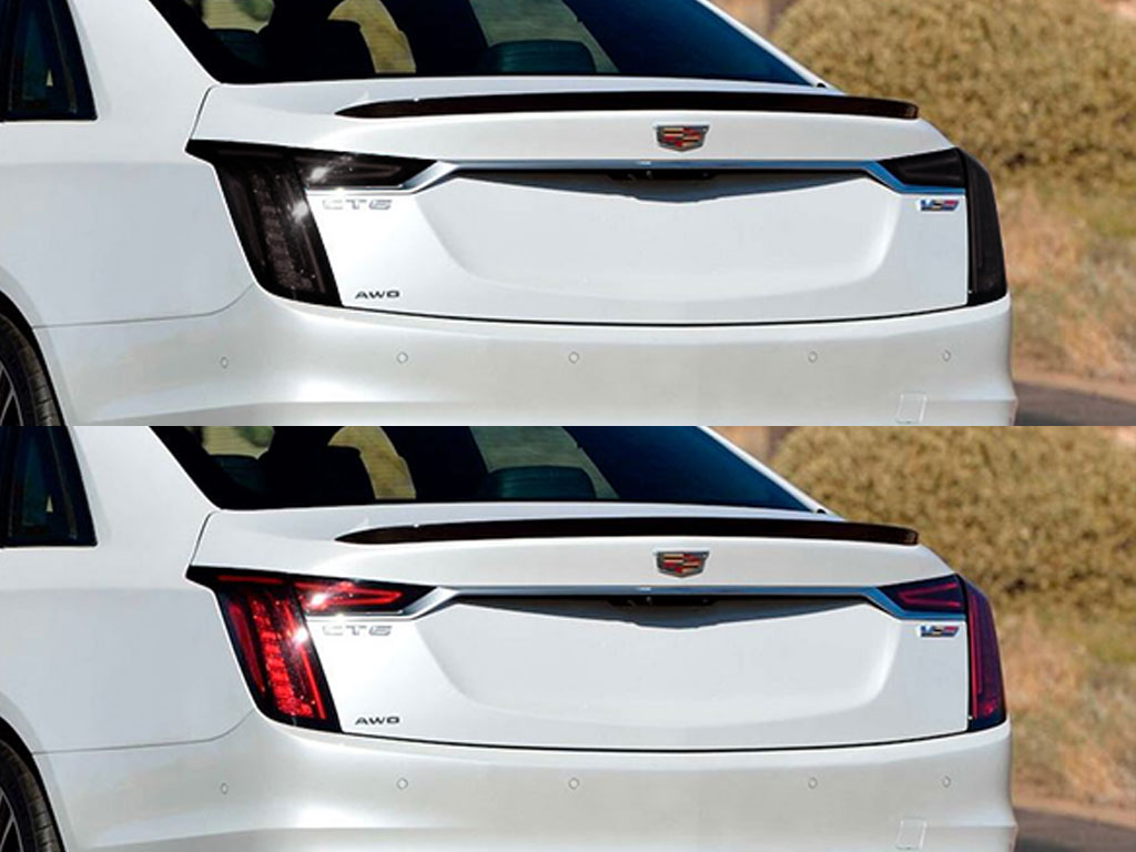 Cadillac CT6 2019-2020 Before and After Smoked Taillights