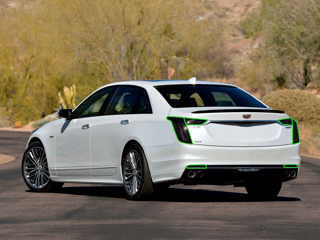 Cadillac CT6 2019-2020 Tail Light Tint Installation Points