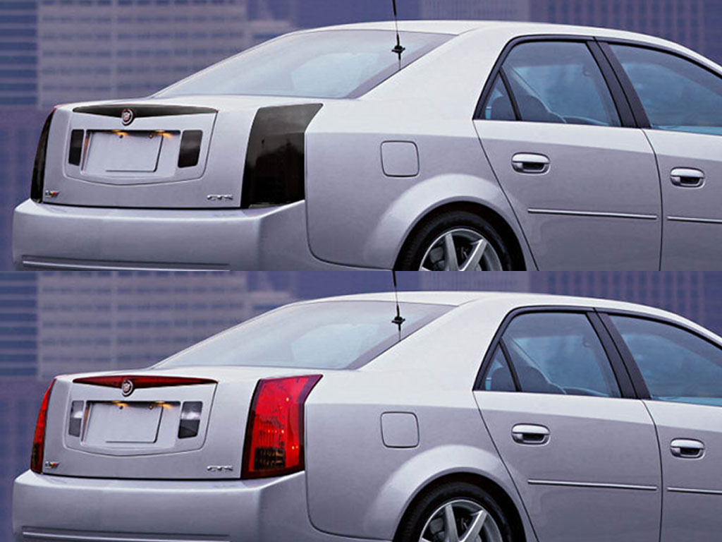 Cadillac CTS 2003-2007 Before and After Smoked Taillights