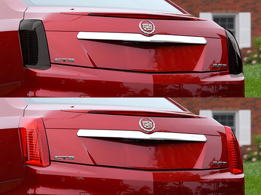 Cadillac CTS Sedan 2011-2014 Before and After Smoked Taillights