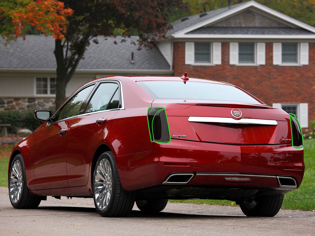 Cadillac CTS Sedan 2011-2014 Tail Light Tint Installation Points