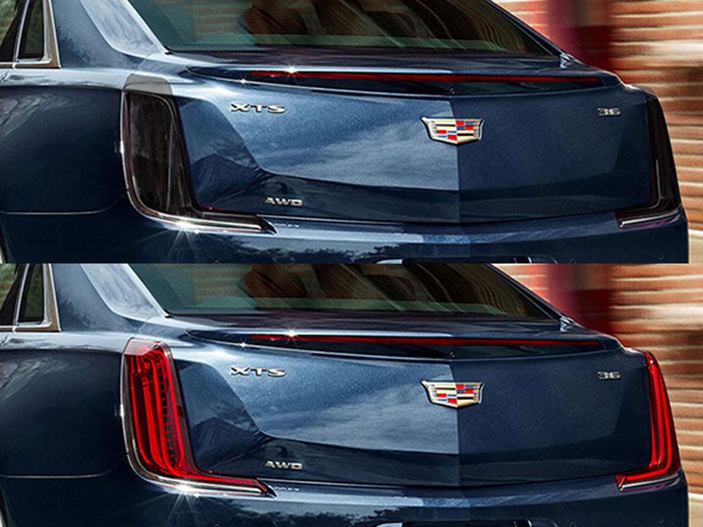 Cadillac XTS 2018-2019 Before and After Smoked Taillights