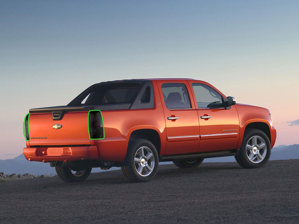 Chevrolet Avalanche 2007-2013 Tail Light Tint Installation Points