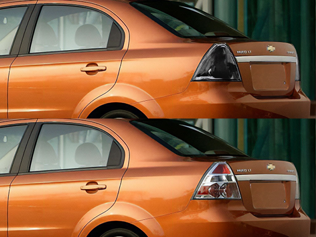 Chevrolet Aveo 2007-2011 Before and After Smoked Taillights