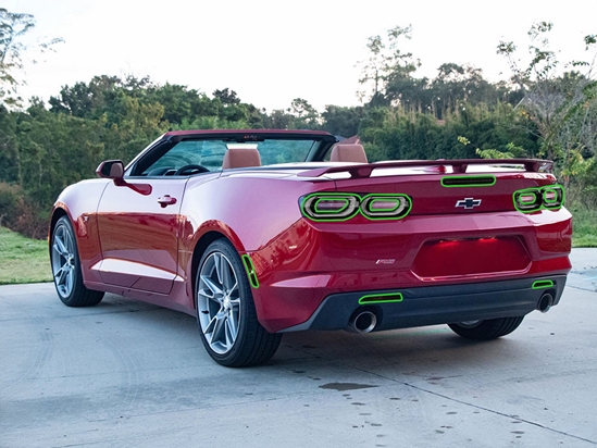 Chevrolet Camaro 2019-2023 Tail Light Tint Installation Points