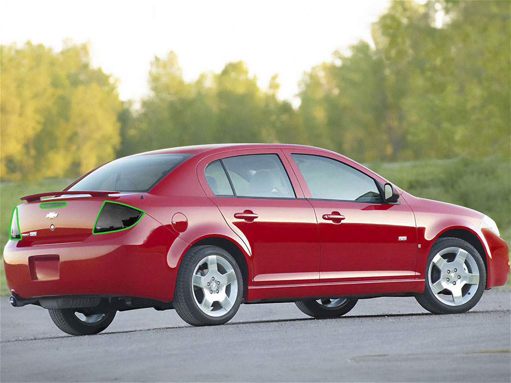 Chevrolet Cobalt Sedan 2005-2010 Tail Light Tint Installation Points