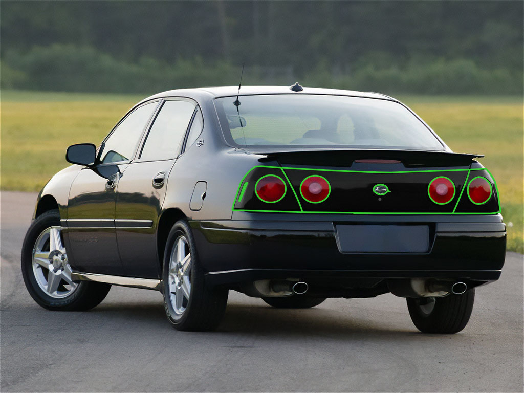 Chevrolet Impala 2000-2005 Tail Light Tint Installation Points