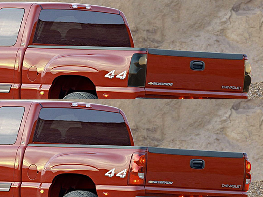 Chevrolet Silverado 1999-2002 Before and After Smoked Taillights