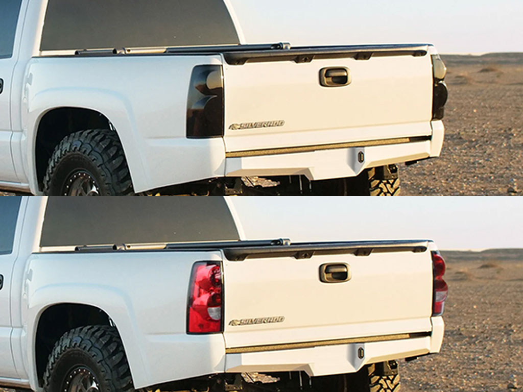 Chevrolet Silverado 2003-2006 Before and After Smoked Taillights