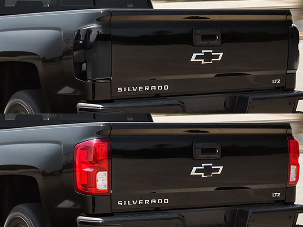 Chevrolet Silverado 2014-2018 Before and After Smoked Taillights