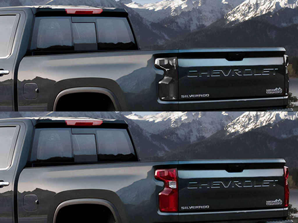 Chevrolet Silverado 2019-2023 Before and After Smoked Taillights