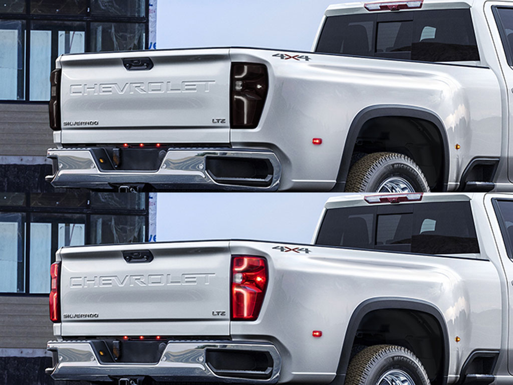 Chevrolet Silverado 2024-2025 Before and After Smoked Taillights