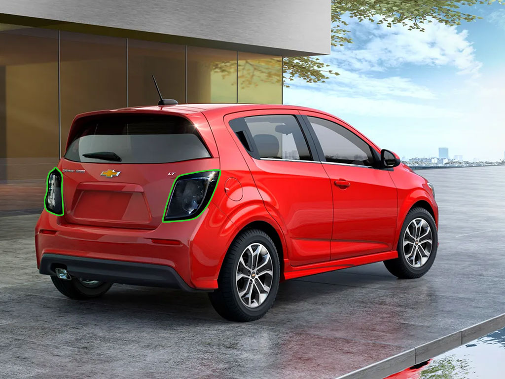 Chevrolet Sonic 2017-2018 Tail Light Tint Installation Points