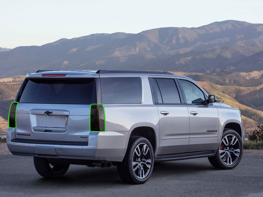 Chevrolet Suburban 2015-2020 Tail Light Tint Installation Points