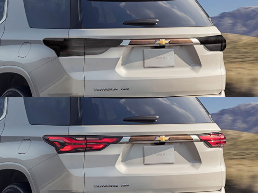 Chevrolet Traverse 2022-2023 Before and After Smoked Taillights