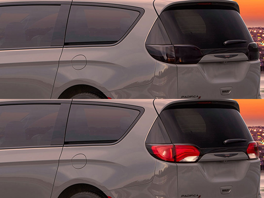 Chrysler Pacifica 2017-2020 Before and After Smoked Taillights