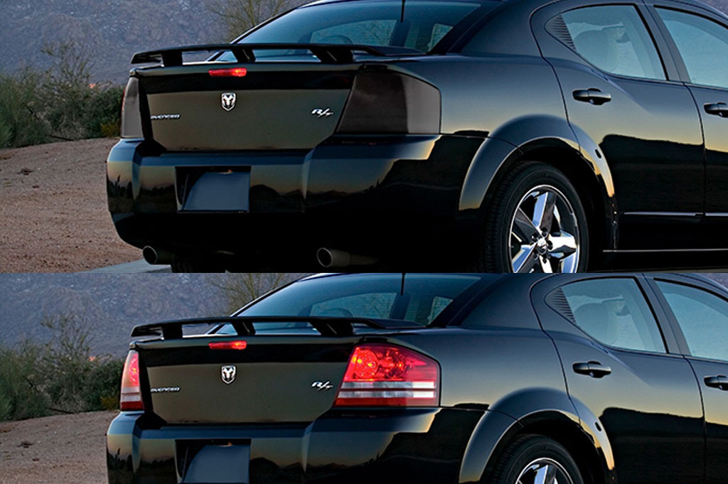 Dodge Avenger 2008-2010 Before and After Smoked Taillights