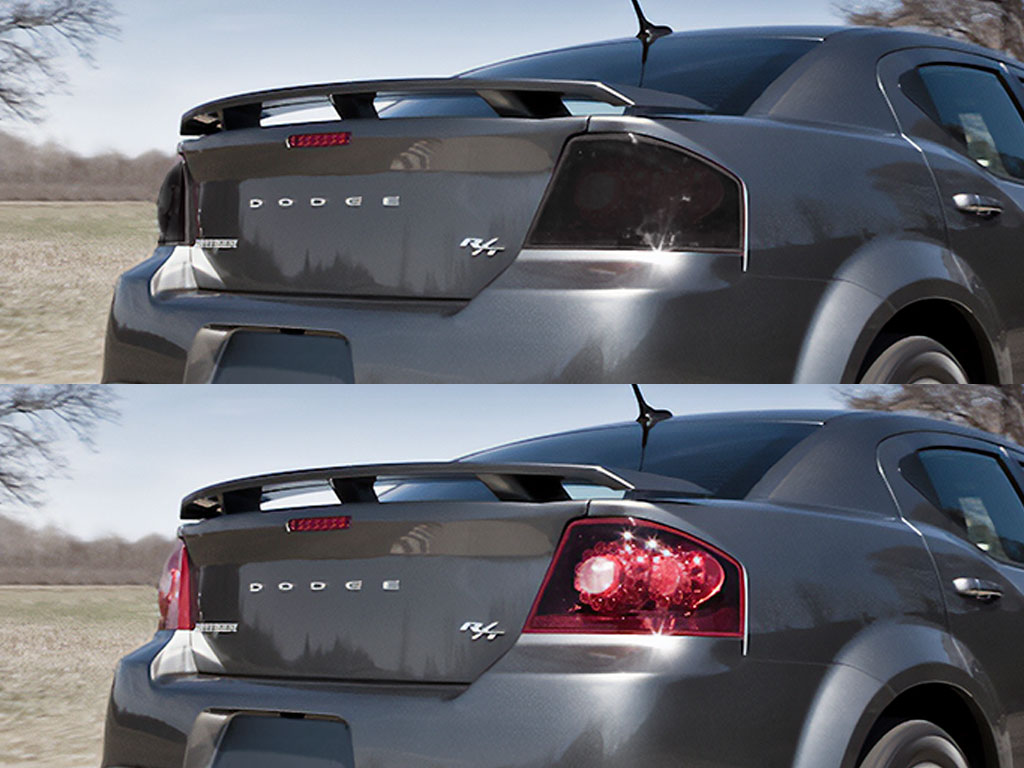 Dodge Avenger 2011-2014 Before and After Smoked Taillights