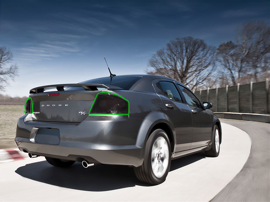 Dodge Avenger 2011-2014 Tail Light Tint Installation Points