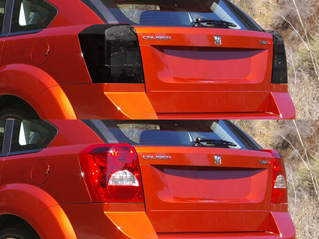 Dodge Caliber 2007-2012 Before and After Smoked Taillights