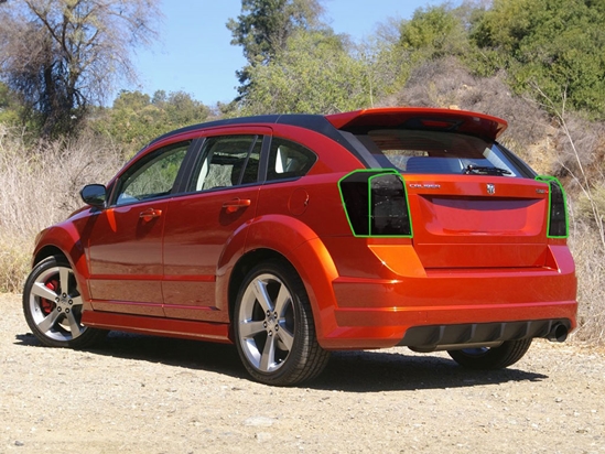 Dodge Caliber 2007-2012 Tail Light Tint Installation Points