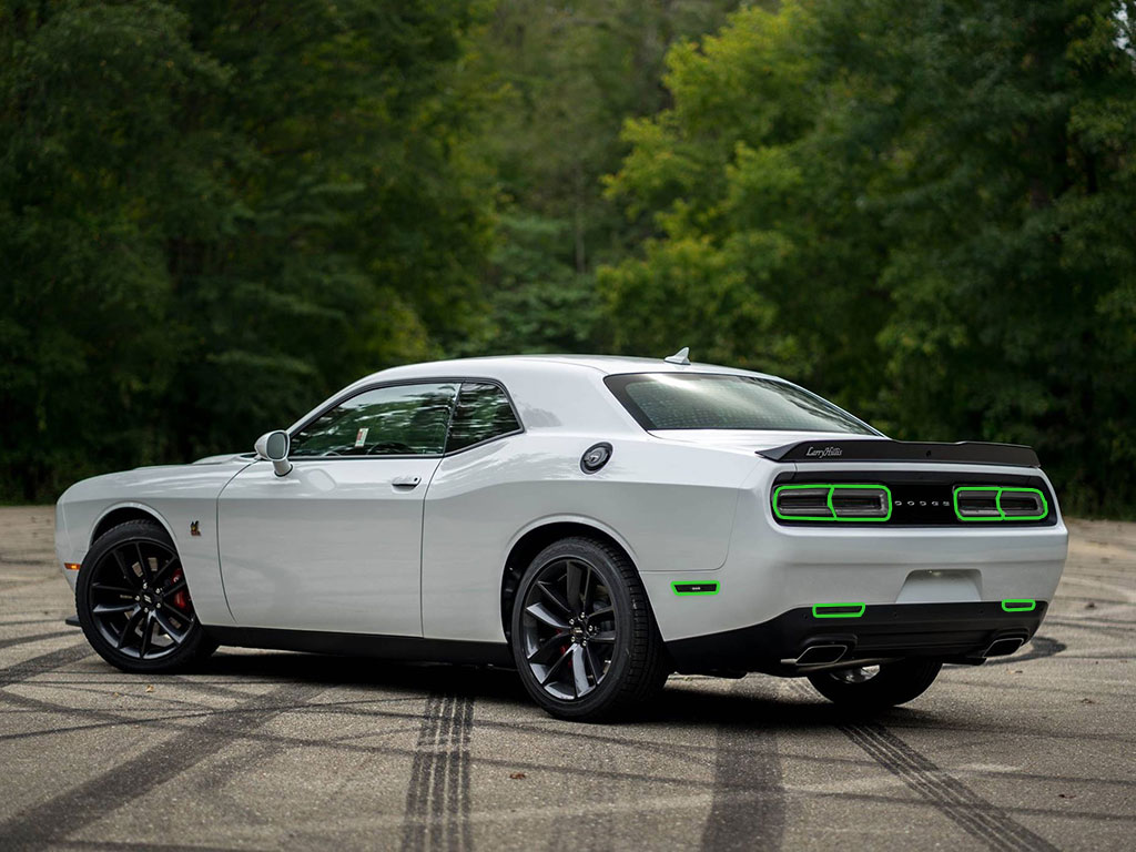 Dodge Challenger 2015-2023 Tail Light Tint Installation Points