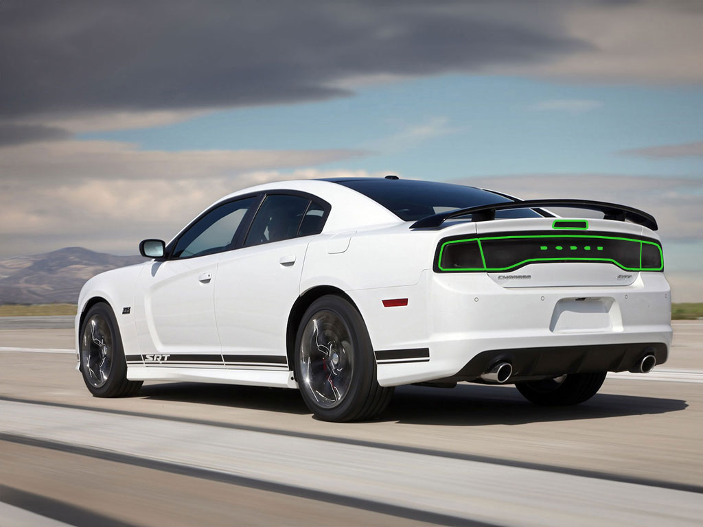 Dodge Charger 2011-2014 Tail Light Tint Installation Points