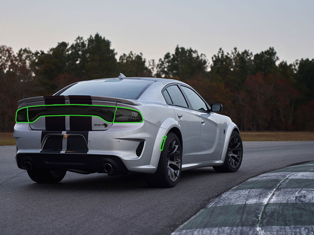 Dodge Charger 2015-2023 Tail Light Tint Installation Points